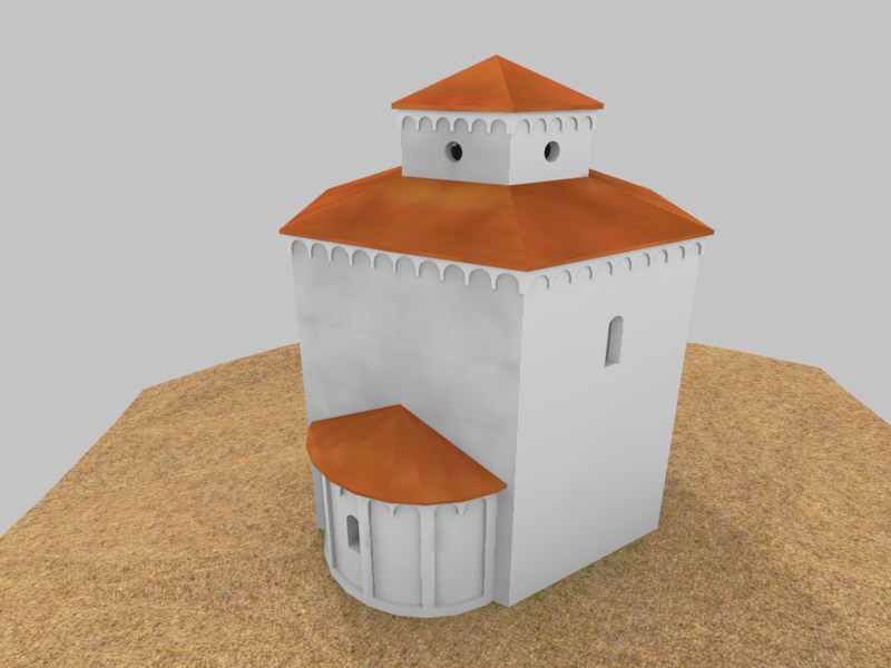 Castelseprio. Ipotesi ricostruttiva della chiesa di S. Paolo