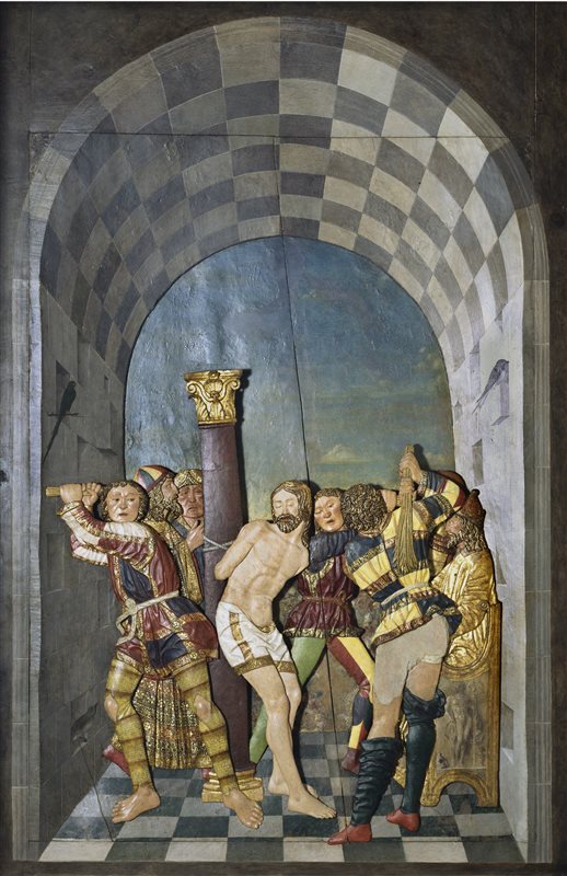Sacro Monte di Varese. Pannello ligneo relativo all’altare maggiore rinascimentale del Santuario.