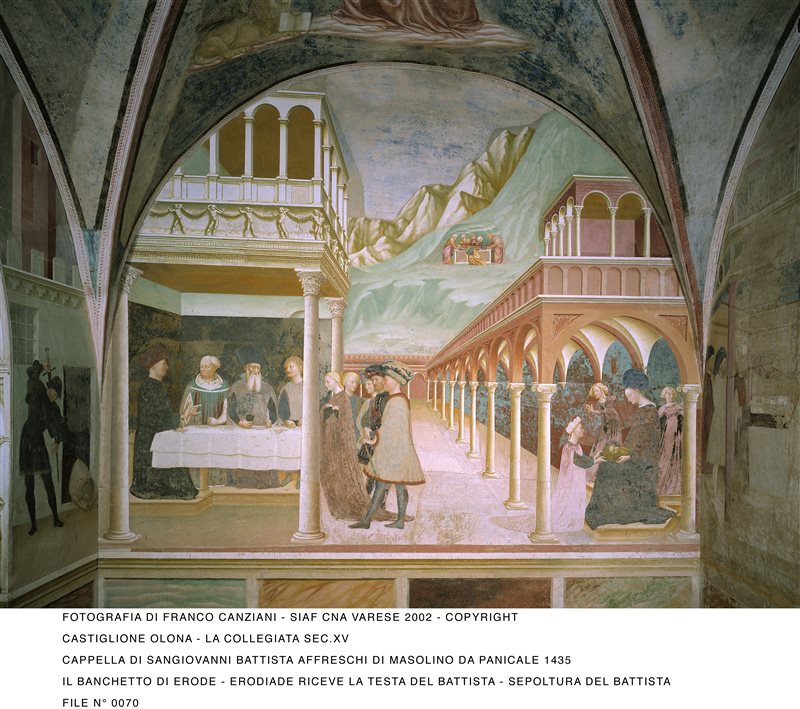 Castiglione Olona, Museo della Collegiata. Gli affreschi di Masolino da Panicale nella Cappella di S. Giovanni Battista.