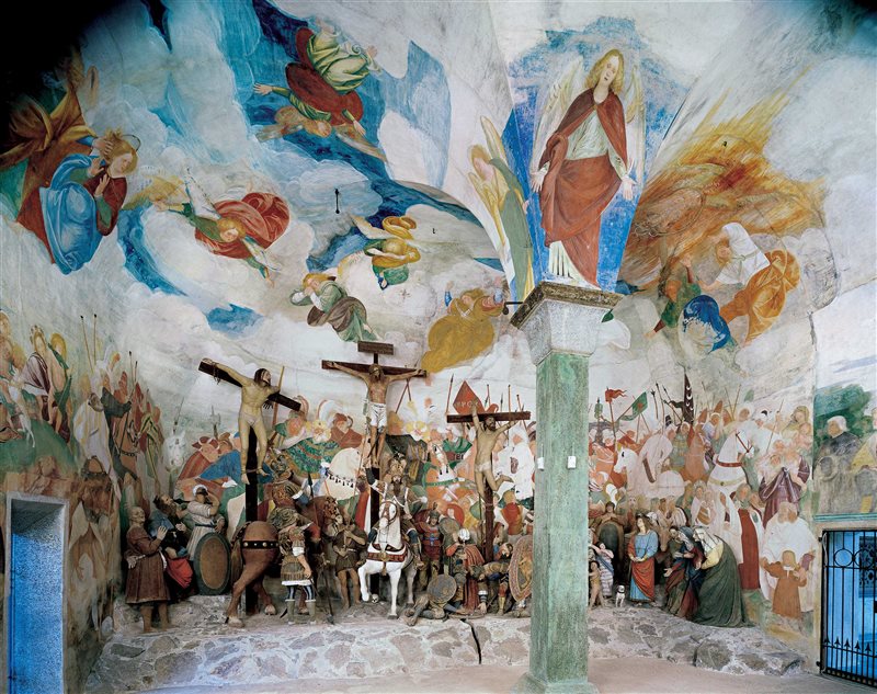 Sacro Monte di Varallo. Particolare degli affreschi o delle sculture di Gaudenzio Ferrari della Cappella della Crocefissione (XXXVIII).