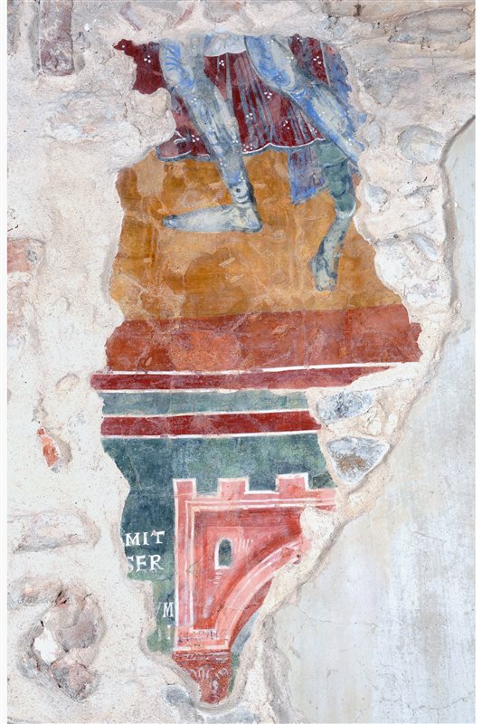 Torba. Particolare degli affreschi della Chiesa di S. Maria